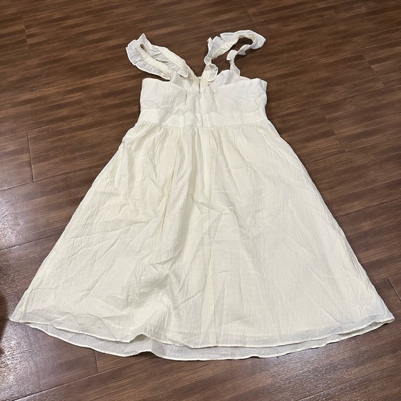 Madewell ruffle-strap empire dress in pearl ivory size 00 style# L8762 - Picture 8 of 8